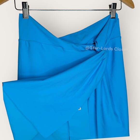 Good American Twist Sarong | Large | Atomic Blue  Mini Skirt Cover Up Pull On - Picture 5 of 10